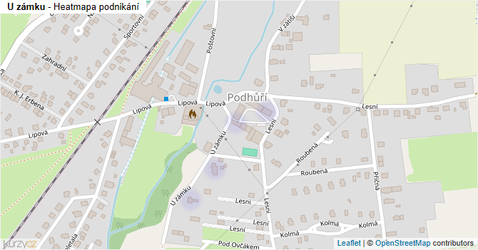 U zámku - mapa podnikání