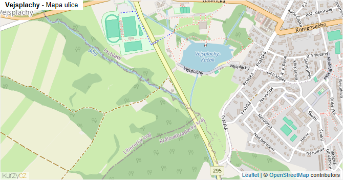 Vejsplachy - mapa ulice