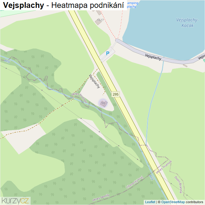 Mapa Vejsplachy - Firmy v ulici.