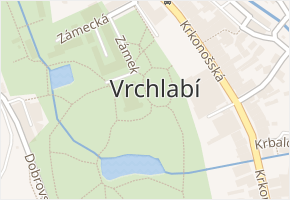 Vrchlabí v obci Vrchlabí - mapa části obce