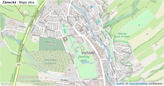 Zámecká - mapa ulice