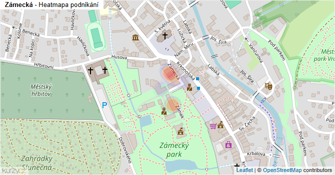 Zámecká - mapa podnikání