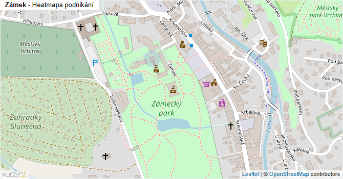 Zámek - mapa podnikání