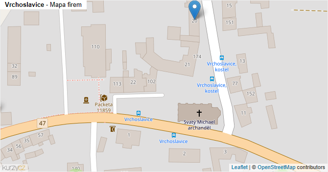 Vrchoslavice - mapa firem