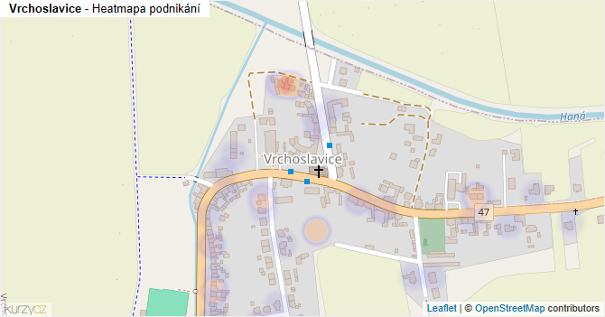 Vrchoslavice - mapa podnikání