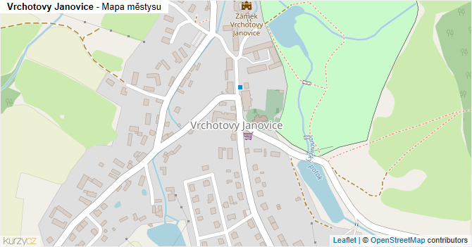 Vrchotovy Janovice - mapa městysu