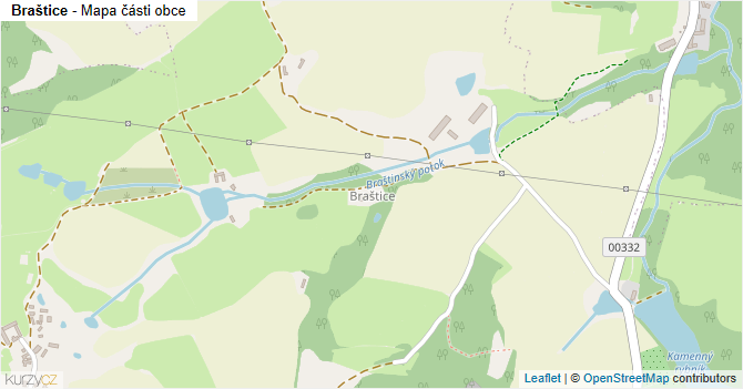 Braštice - mapa části obce