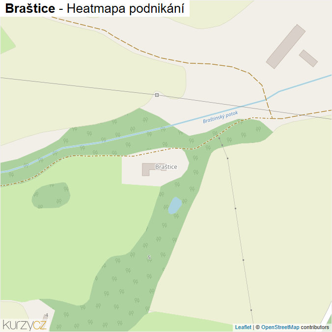 Mapa Braštice - Firmy v části obce.
