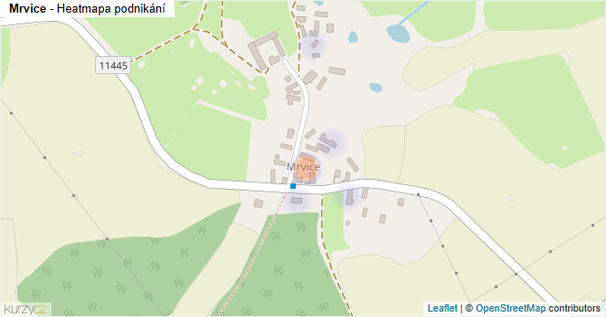 Mrvice - mapa podnikání