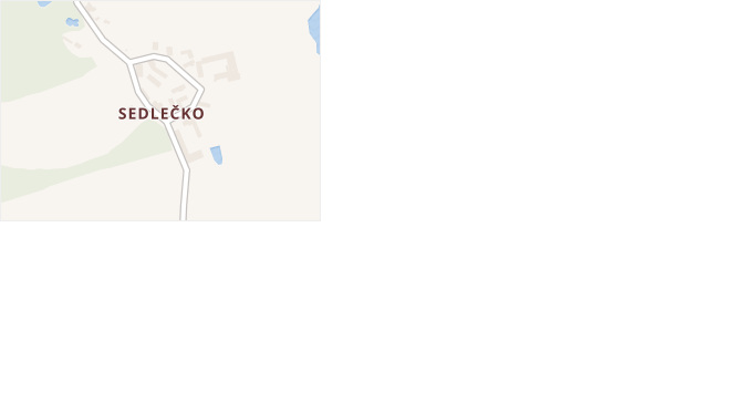 Sedlečko v obci Vrchotovy Janovice - mapa části obce