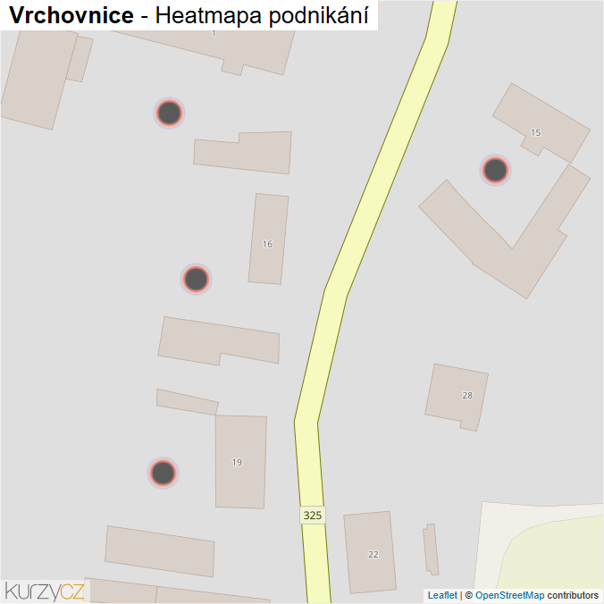 Mapa Vrchovnice - Firmy v obci.