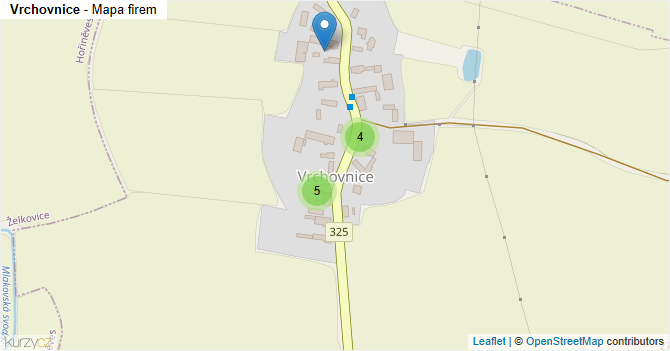 Vrchovnice - mapa firem
