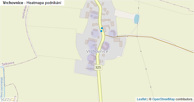 Vrchovnice - mapa podnikání