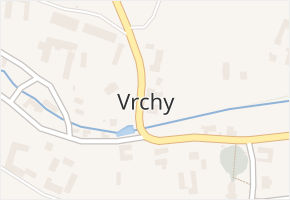 Vrchy v obci Vrchy - mapa části obce