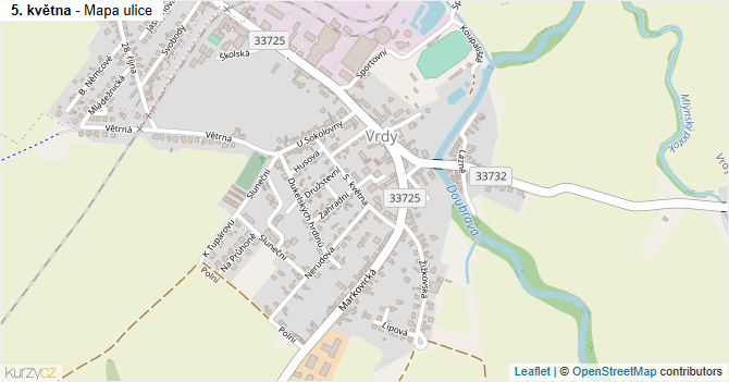5. května - mapa ulice