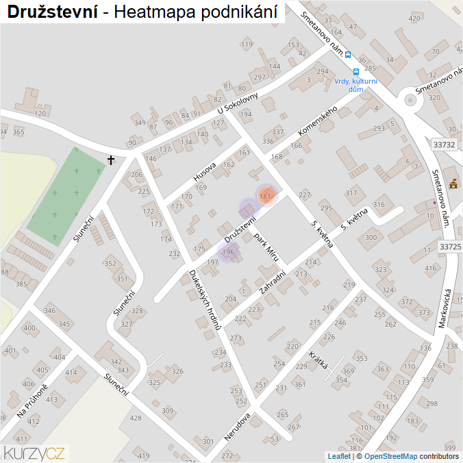 Mapa Družstevní - Firmy v ulici.
