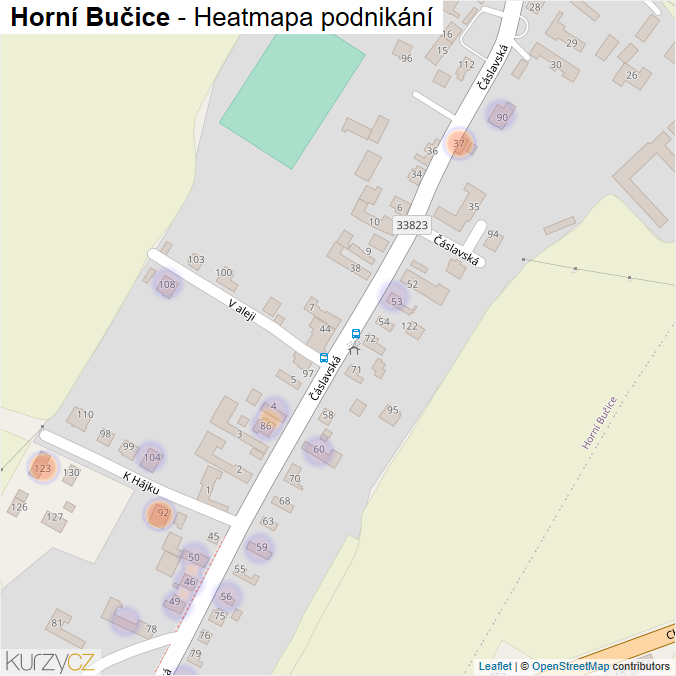 Mapa Horní Bučice - Firmy v části obce.