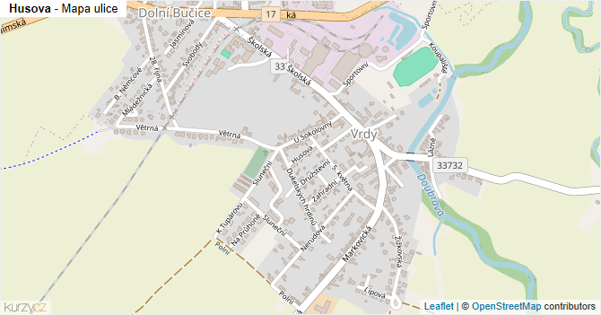Husova - mapa ulice