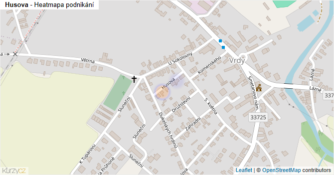Husova - mapa podnikání