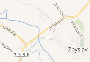 Jiráskova v obci Vrdy - mapa ulice