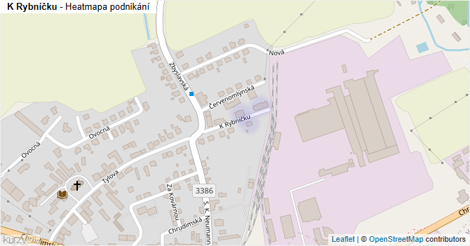 K Rybníčku - mapa podnikání