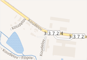Koudelov v obci Vrdy - mapa ulice