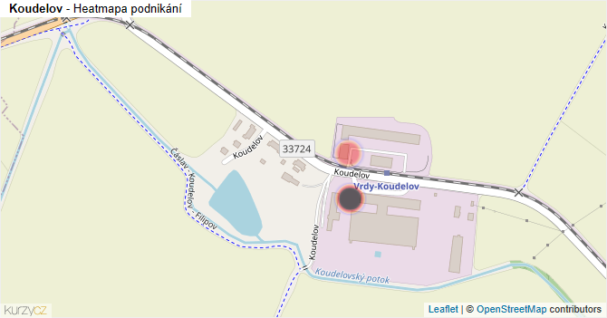 Koudelov - mapa podnikání