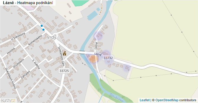 Lázně - mapa podnikání