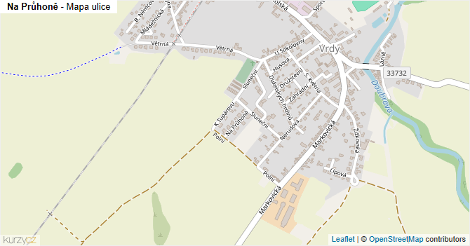 Na Průhoně - mapa ulice