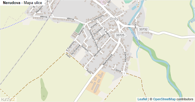 Nerudova - mapa ulice