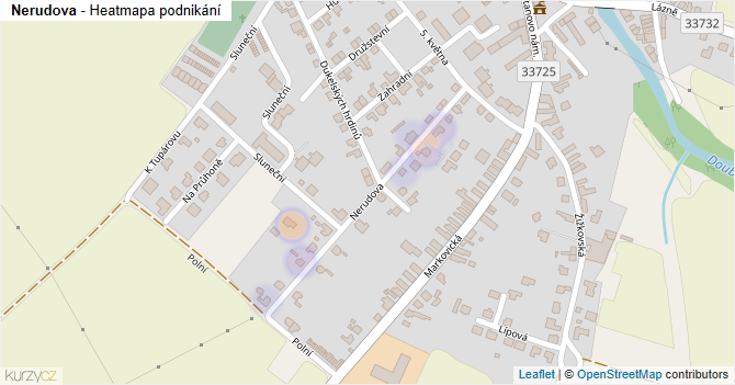 Nerudova - mapa podnikání