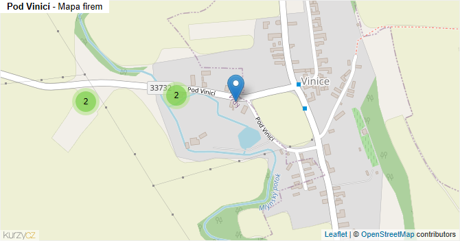Pod Vinicí - mapa firem