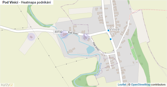 Pod Vinicí - mapa podnikání