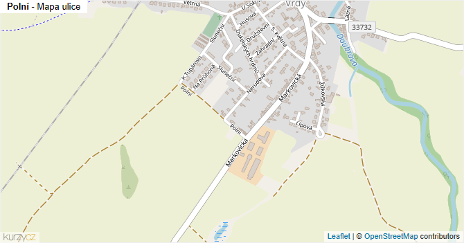 Polní - mapa ulice