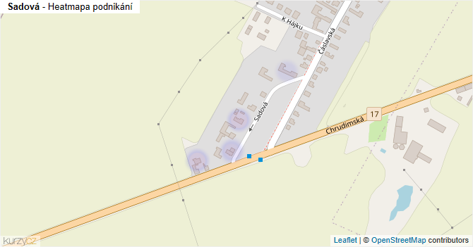 Sadová - mapa podnikání