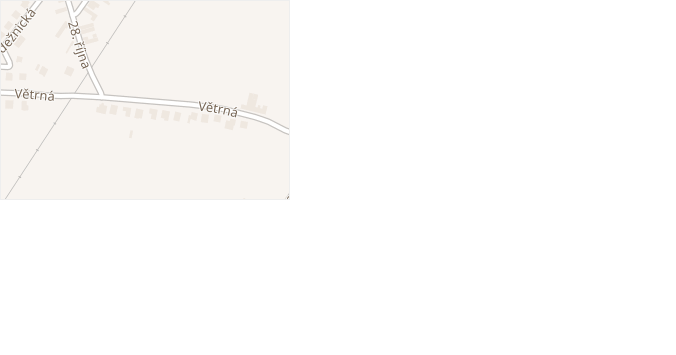 Větrná v obci Vrdy - mapa ulice