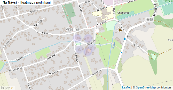 Na Návsi - mapa podnikání