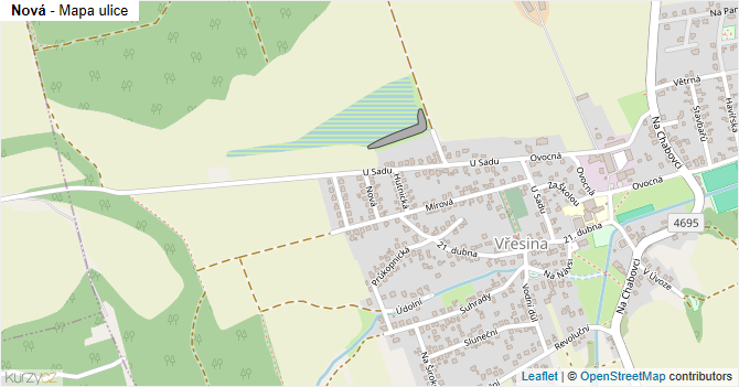 Nová - mapa ulice