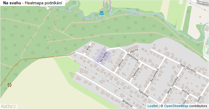 Na svahu - mapa podnikání