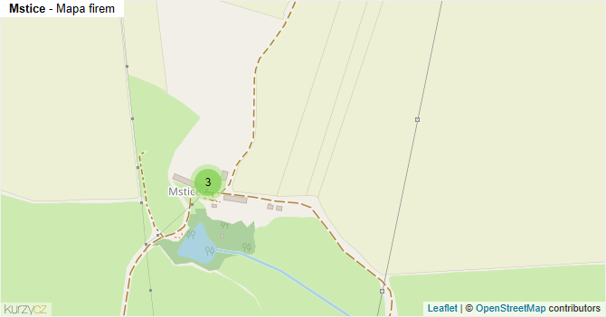 Mstice - mapa firem