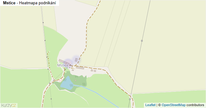 Mstice - mapa podnikání