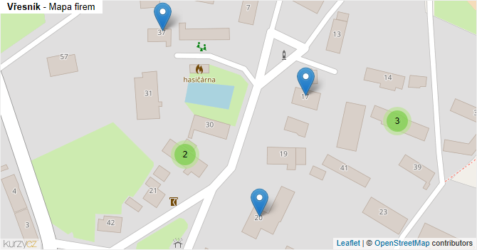 Vřesník - mapa firem