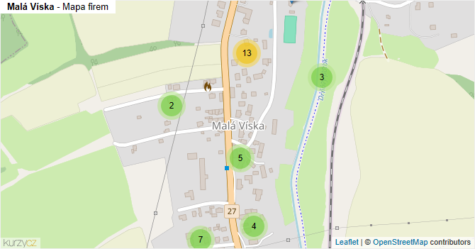 Malá Víska - mapa firem