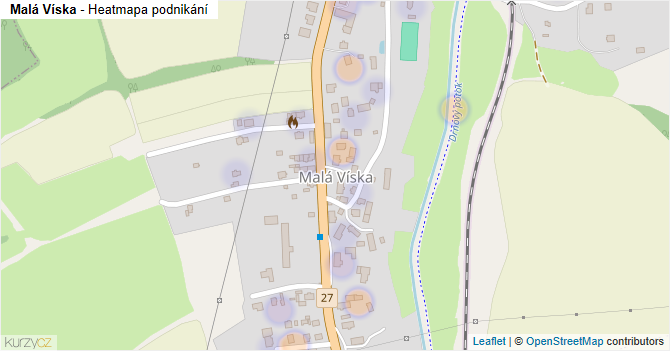 Malá Víska - mapa podnikání