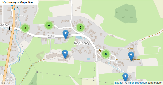 Radinovy - mapa firem