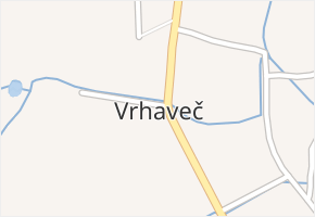 Vrhaveč v obci Vrhaveč - mapa části obce