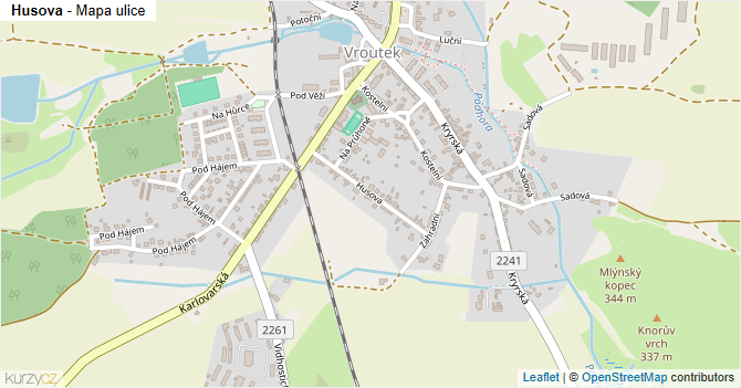 Husova - mapa ulice