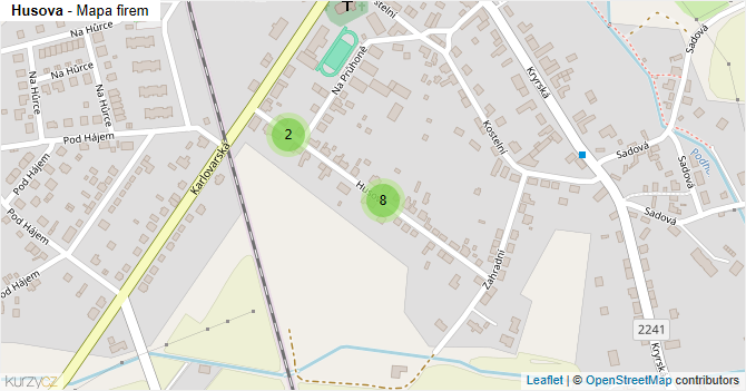 Husova - mapa firem