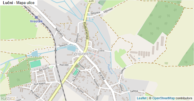 Luční - mapa ulice