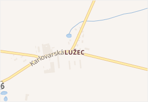 Lužec v obci Vroutek - mapa části obce